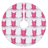 Roze Ballet Tutu Ballerina Dance Studio School Kerstboom Rok (Voorkant)