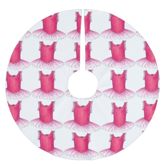 Roze Ballet Tutu Ballerina Dance Studio School Kerstboom Rok (Voorkant)