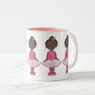 Roze ballet Tutu Ballerina Dance Teacher Overwegin Tweekleurige Koffiemok