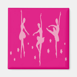 Roze balletdansers Magnet Dance Gift Magneet