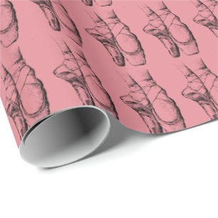 Roze balletpapier cadeaupapier