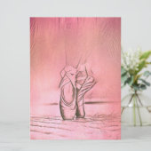 Roze balletschoenen Elegant Dancer Save The Date (Staand voorkant)