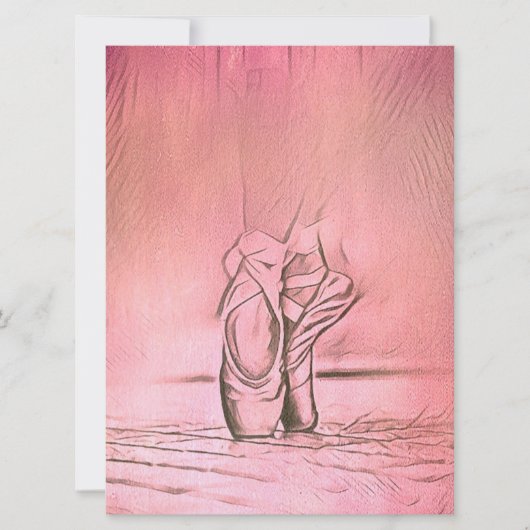 Roze balletschoenen Elegant Dancer Save The Date (Voorkant)