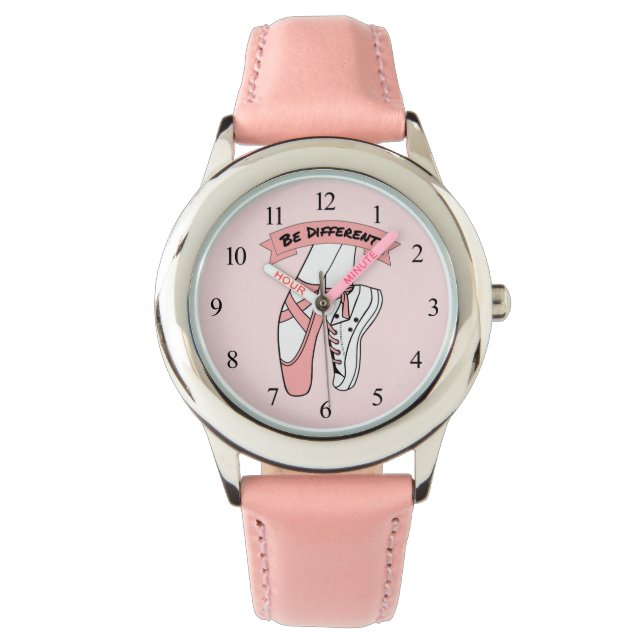 Roze balletschoenen horloge (Voorkant)