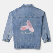 Roze balletschoenen Persoonlijk bericht Denim Jacket (Achterkant)