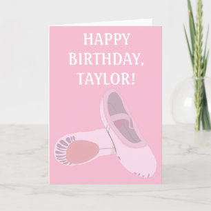 Roze balletschoenen speciaal gepersonaliseerd op z kaart