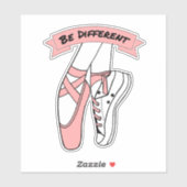 Roze balletschoenen sticker (Vel)