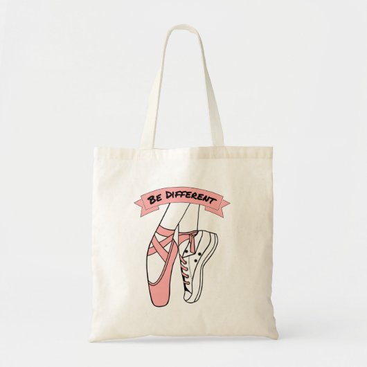 Roze balletschoenen tote bag (Voorkant)