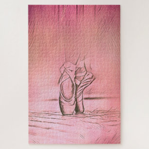 Roze balletschoenen verfijnd Ballerina Legpuzzel