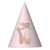 Roze Balletschoentjes Ballerina Roos Gold Party Feesthoedjes (Voorkant)