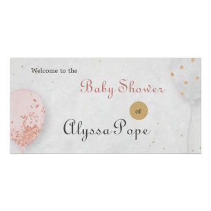 Roze Ballon Baby Shower Perfect Poster