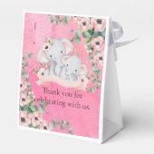 Roze ballon eucalyptus olifant dank u bedankdoosjes (Achterkant)