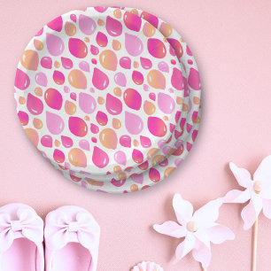 Roze ballon Patroon Baby Girl Baby shower Papieren Bordje