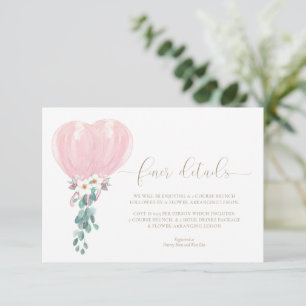 Roze Ballonnen Baby Shower Fijne Details Kaart