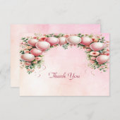 Roze ballonnen bedankje bedankkaart (Voorkant / Achterkant)