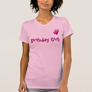 Roze ballonnen, Birthday Girl. T-shirt