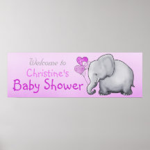 Roze ballonnen Elephant Girl Baby shower