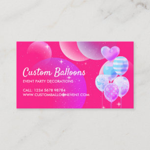 Roze Ballonnen Evenement Feest Planner Decoratie Visitekaartje