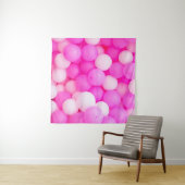 Roze Ballonnen Feestelijke Achtergrond Ontwerp. Wandkleed (In Situ (horizontaal))