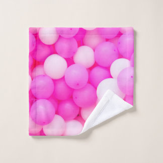 Roze ballonnen feestelijke achtergrond ontwerp. washandje