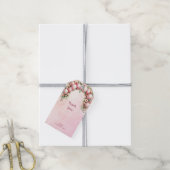 Roze ballonnen Gift Label Cadeaulabel (Met Touw)