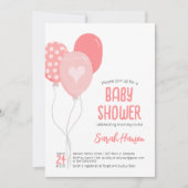 roze ballonnen kaart (Voorkant)