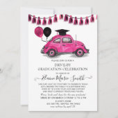 roze ballonnen op Afstuderen Kaart (Voorkant)