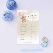 Roze ballonnen Teddy Bear raden de prijs spel Flyer (Enkel)