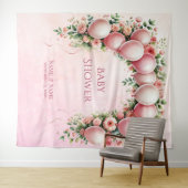 Roze Ballons Achtergrond Wandkleed (In Situ (horizontaal))