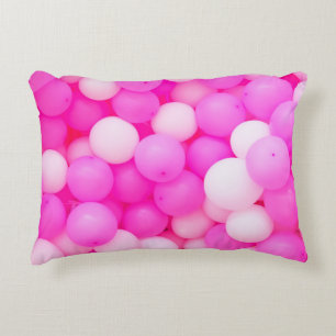 Roze Ballons Feestelijke achtergrond ontwerp. Accent Kussen
