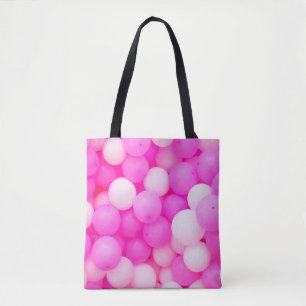 Roze Ballons Feestelijke achtergrond ontwerp. Draagtas
