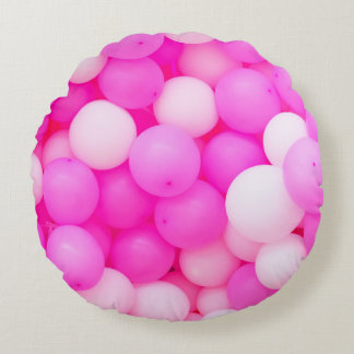 Roze Ballons Feestelijke achtergrond ontwerp. Rond Kussen