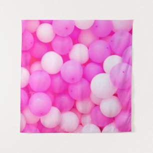 Roze Ballons Feestelijke achtergrond ontwerp. Wandkleed