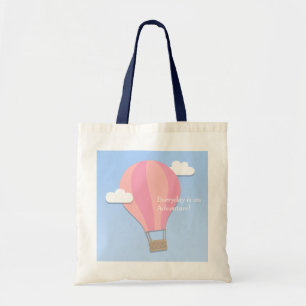 Roze ballonvaartavontuur tussen de wolken tote bag