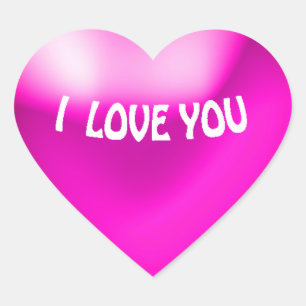 Roze Balloon Style Heart Sticker