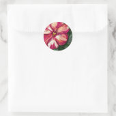 Roze Balsam Flower Art Ronde Sticker (Tas)