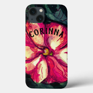 Roze Balsam Vloerkunst & Naam iPhone 13 Hoesje