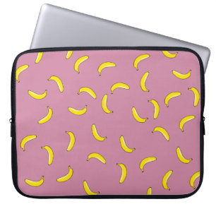 Roze bananen laptop sleeve