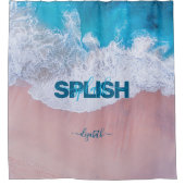 Roze band Bermuda Shower Curtain Douchegordijn (Voorkant)