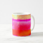 Roze band patroon koffiemok (Voorkant rechts)