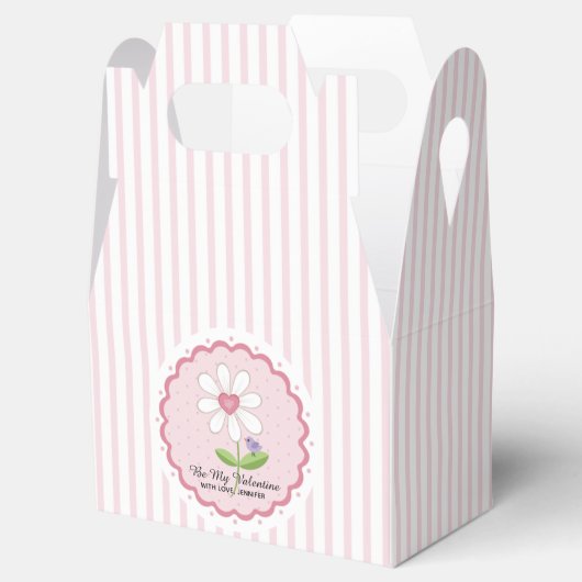 Roze band ventilator en hartslag Valentijn Bedankdoosjes (Geopend)