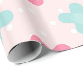 Roze bannen Medische Cadeaupapier (Rol Hoek)