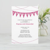 Roze banner Verloving Kaart (Staand voorkant)