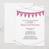 Roze banner Verloving Kaart (Voorkant / Achterkant)