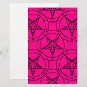 roze baphomet briefpapier (Voorkant / Achterkant)