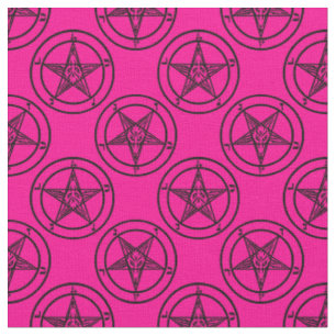 roze baphomet pentagram halloween stof