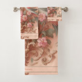 Roze Barok Rococo Bloem Morris Bad Handdoek (Insitu)