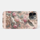 Roze Barok Rococo Bloem Morris Case-Mate iPhone Case (Achterkant (horizontaal))