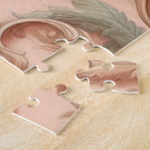 Roze Barok Rococo Bloem Morris Legpuzzel (Zijkant)