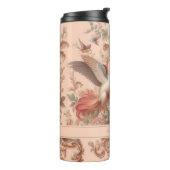 Roze Barok Rococo Bloem Morris Thermosbeker (Gedraaid links)